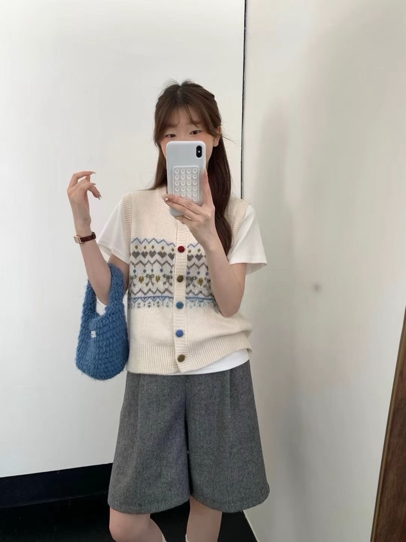 MILK TEA東大門㊣直郵女士新品人氣休閑職業時尚推薦真品馬甲MILK TEA馬甲
