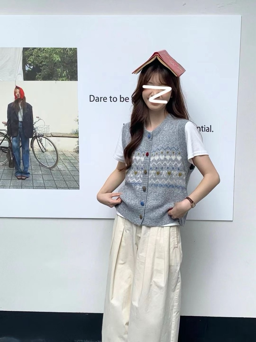 MILK TEA東大門㊣直郵女士新品人氣休閑職業時尚推薦真品馬甲MILK TEA馬甲