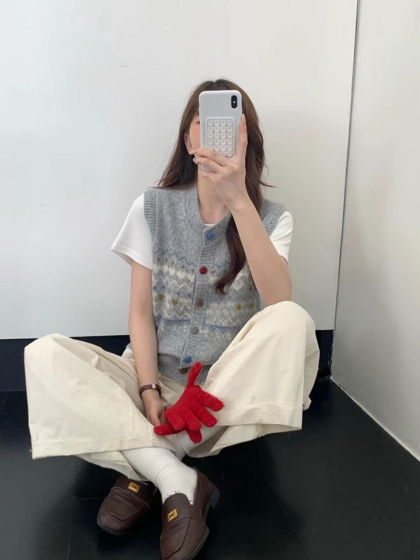 MILK TEA東大門㊣直郵女士新品人氣休閑職業時尚推薦真品馬甲MILK TEA馬甲