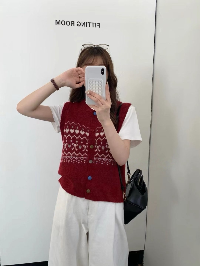 MILK TEA東大門㊣直郵女士新品人氣休閑職業時尚推薦真品馬甲MILK TEA馬甲