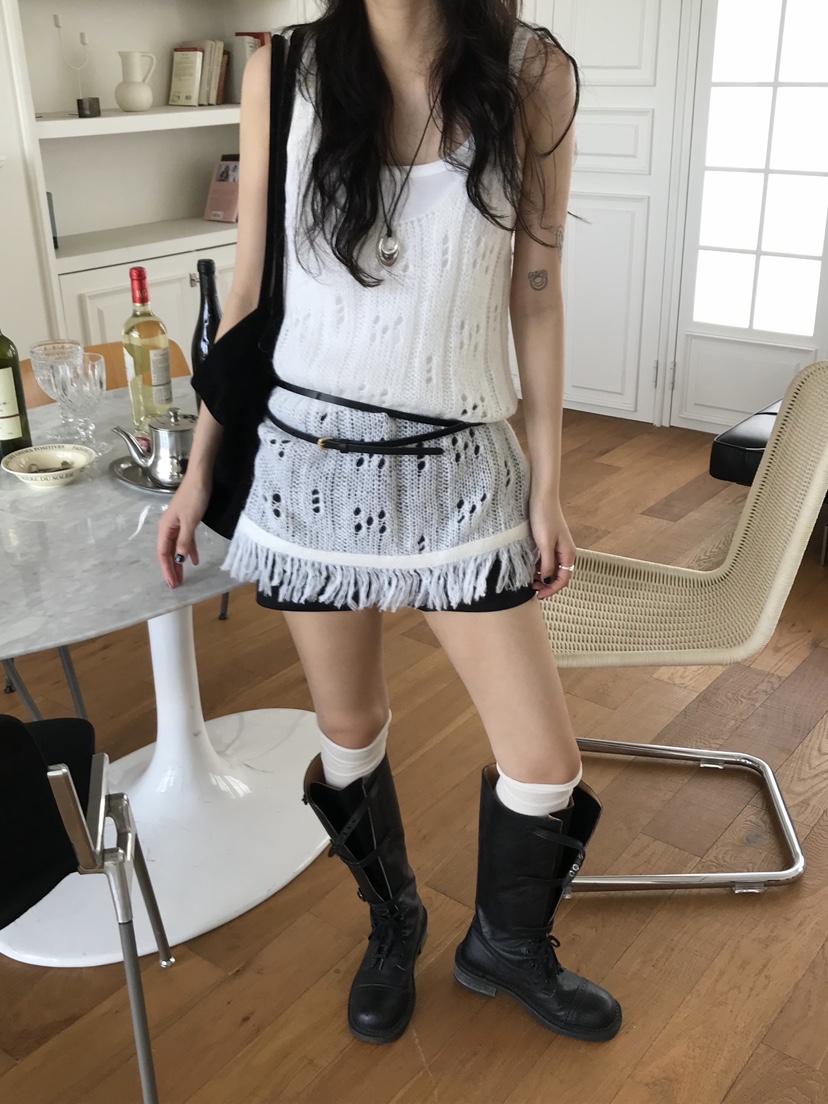 ESCHER東大門㊣實拍女裝新品真品推薦連衣裙不含腰帶馬海毛ESCHER連衣裙