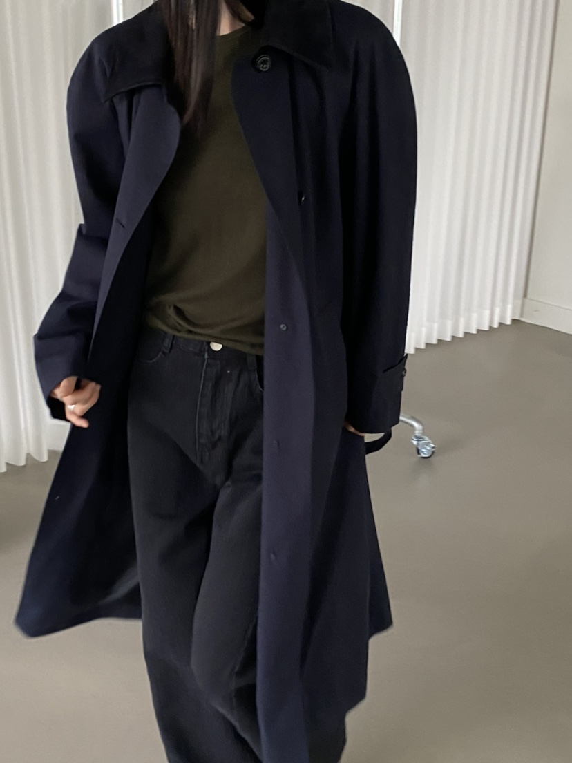 MOVENNE東大門㊣實拍女裝新品25秋冬推薦時尚長款風衣絨面革MOVENNE長款風衣