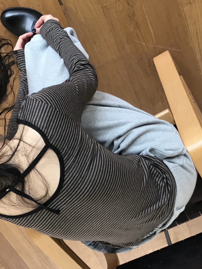 ESCHER東大門㊣實拍女裝新品職業25秋冬推薦長袖T恤不含配飾ESCHER長袖T恤