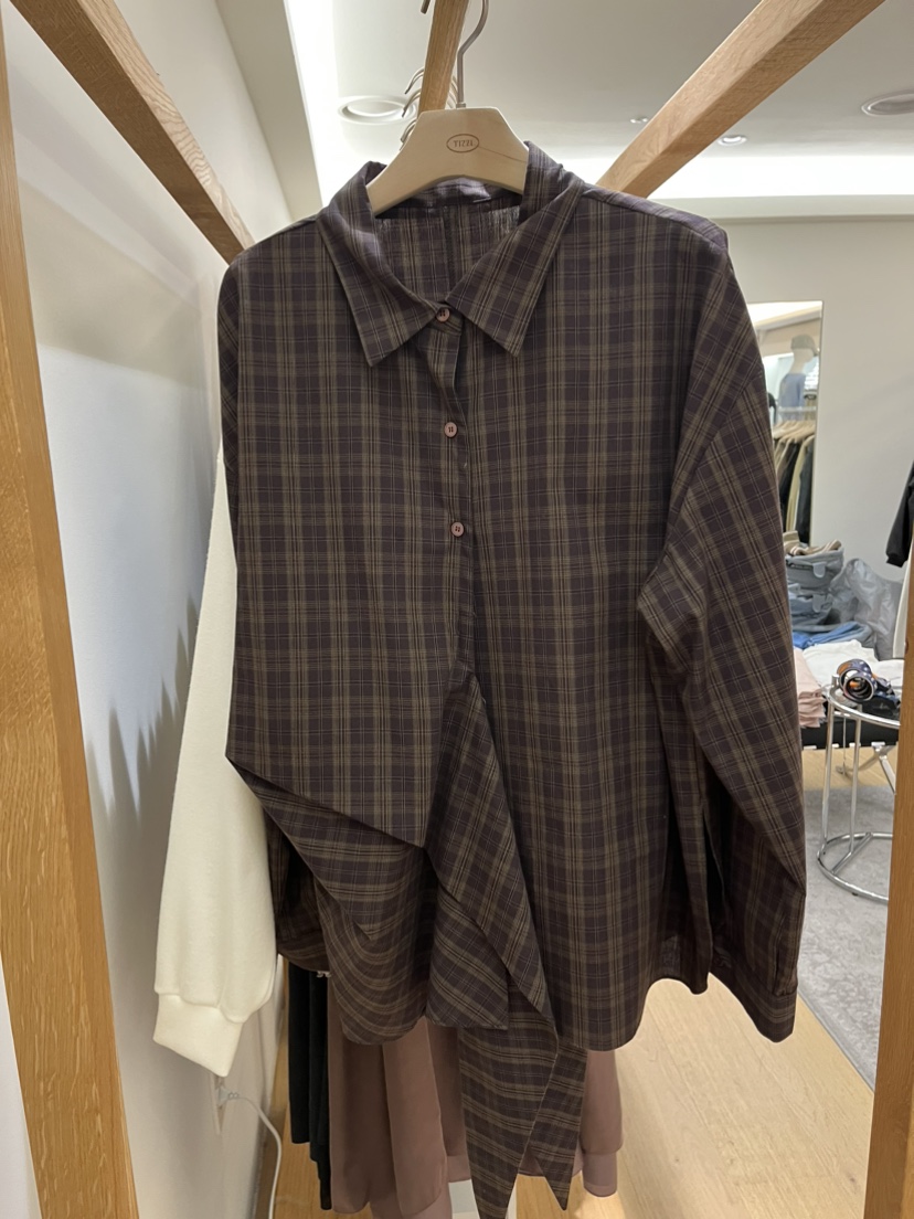 TIZZI東大門㊣代購女士新品職業時尚25秋冬推薦休閑襯衫蕾絲衫TIZZI襯衫/蕾絲衫圖色2