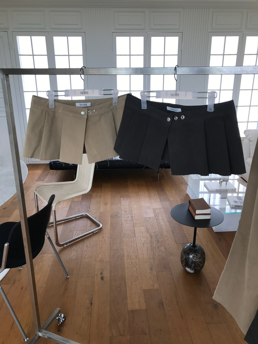 ESCHER韓國代購㊣女裝新品人氣熱賣休閑真品職業推薦25秋冬短裙ESCHER短裙