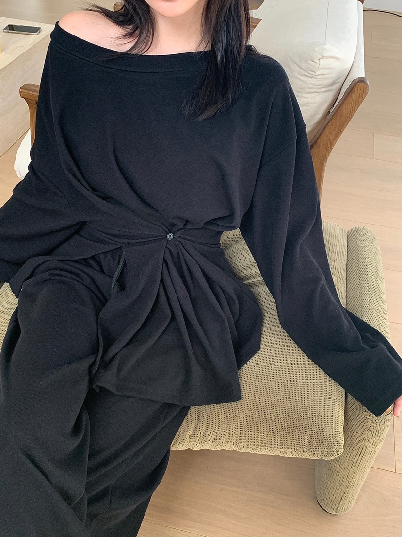 REVE CITE-L東大門㊣代購女士新款人氣真品職業25秋冬長袖T恤REVE CITE長袖T恤
