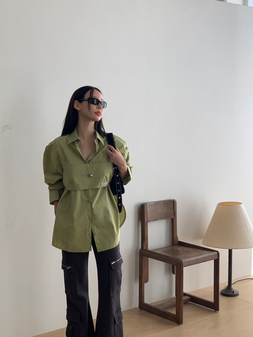 REVE CITE-L韓國直郵㊣女裝新款真品推薦25秋冬襯衫蕾絲衫套裝REVE CITE襯衫/蕾絲衫