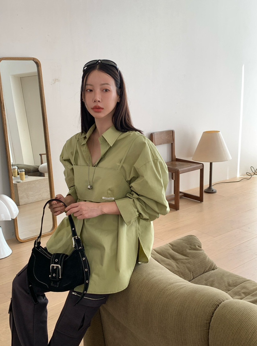 REVE CITE-L韓國直郵㊣女裝新款真品推薦25秋冬襯衫蕾絲衫套裝REVE CITE襯衫/蕾絲衫