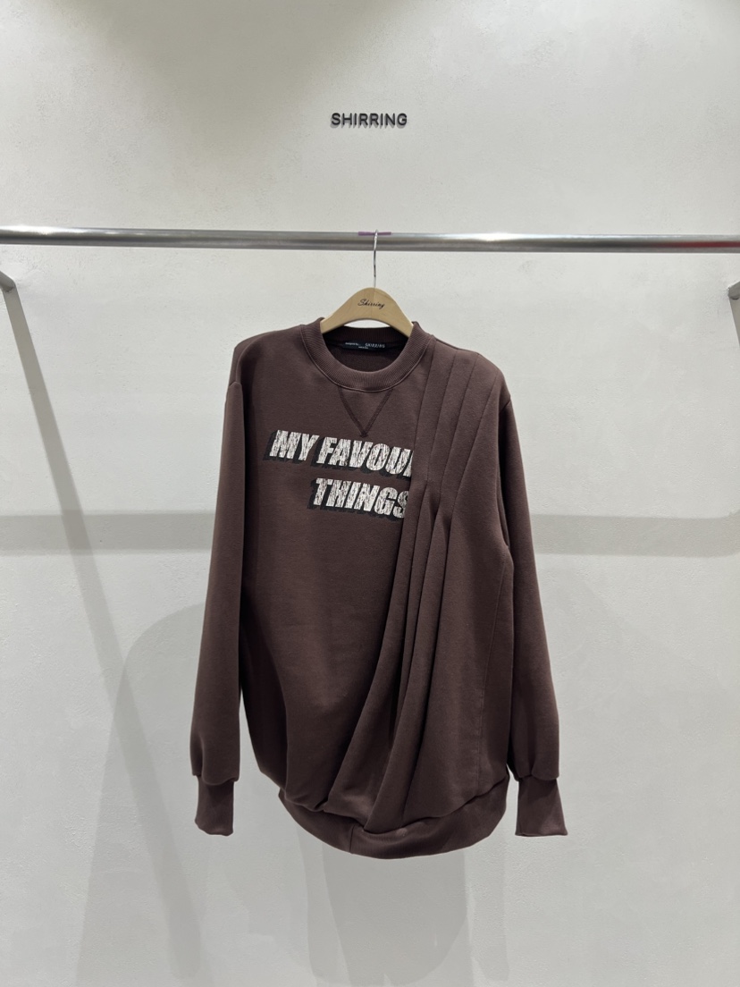 SHIRRING東大門㊣實拍女裝新品人氣推薦時尚職業休閑25秋冬衛衣SHIRRING衛衣圖色2