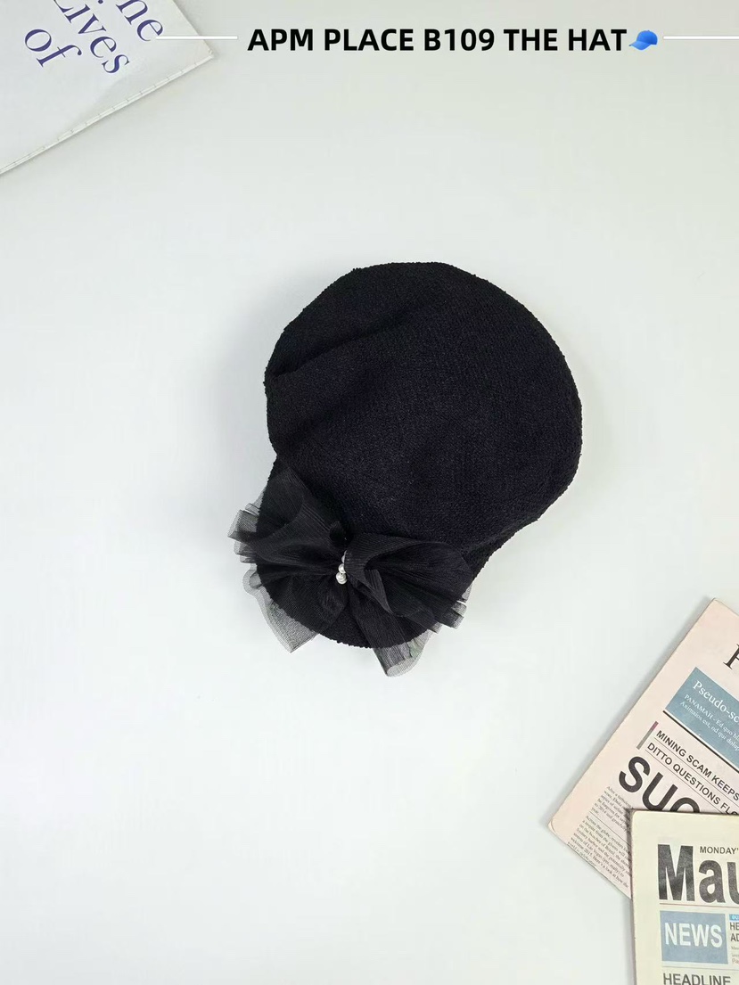 THE HAT-P韓國代購㊣女士新品時尚25秋冬熱賣真品帽子蕾絲THE HAT帽子圖色3