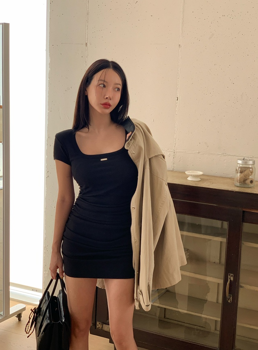 REVE CITE-L韓國代購㊣女士新款25秋冬時尚真品推薦連衣裙REVE CITE連衣裙