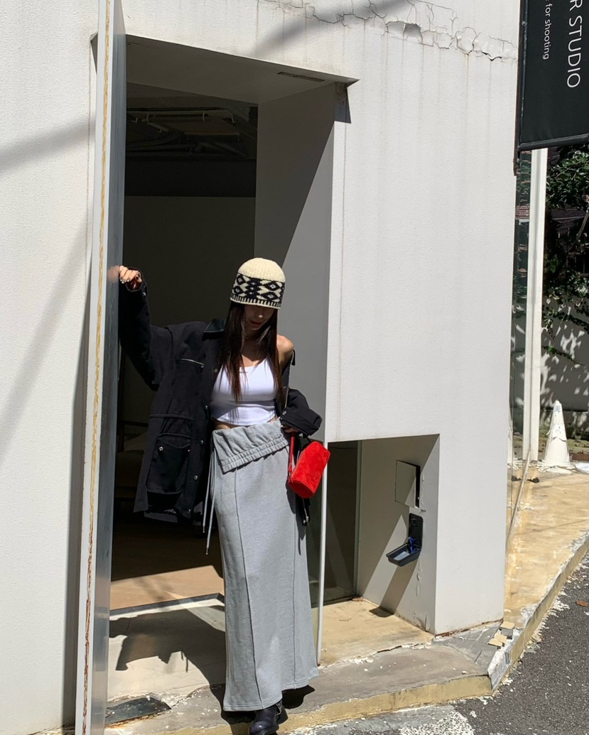 REVE CITE-L韓國直郵㊣女士新品職業熱賣休閑長裙不含腰帶REVE CITE長裙