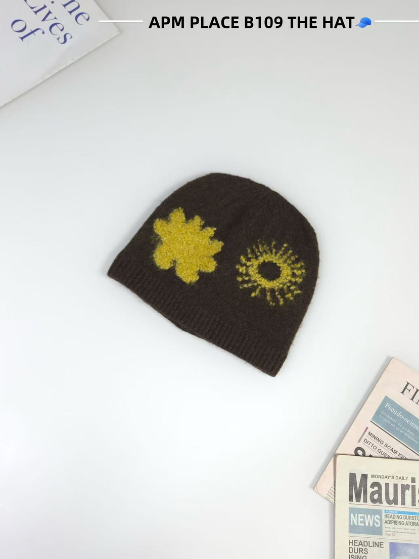 THE HAT-P韓國直郵㊣女裝新品推薦熱賣人氣25秋冬帽子花朵THE HAT帽子圖色3