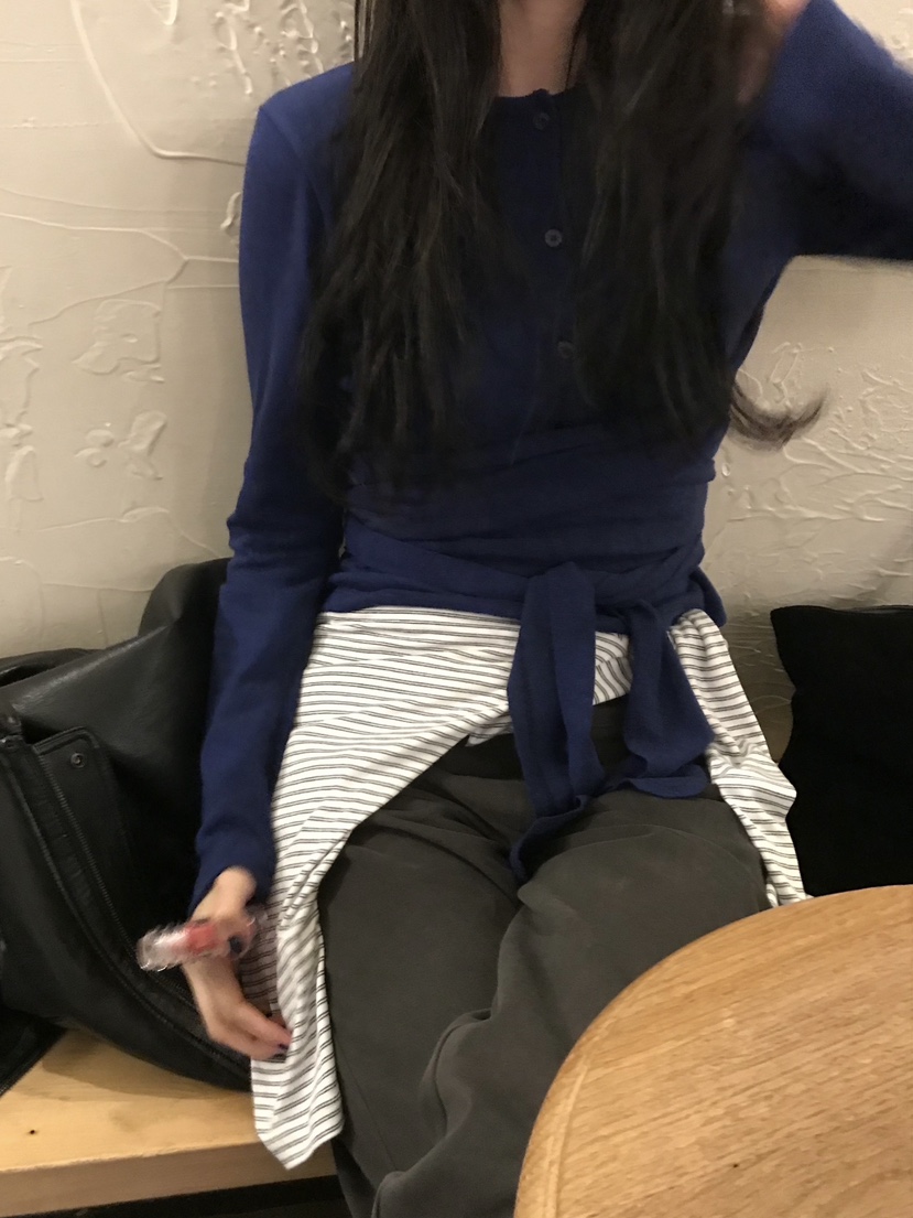 ESCHER東大門㊣代購女士新品職業人氣休閑25秋冬長袖T恤開衫ESCHER長袖T恤
