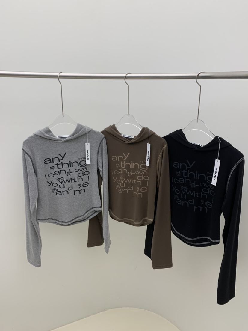 SEOLO韓國代購㊣女士新品人氣職業熱賣真品時尚衛衣保暖兜帽Seolo seoul衛衣