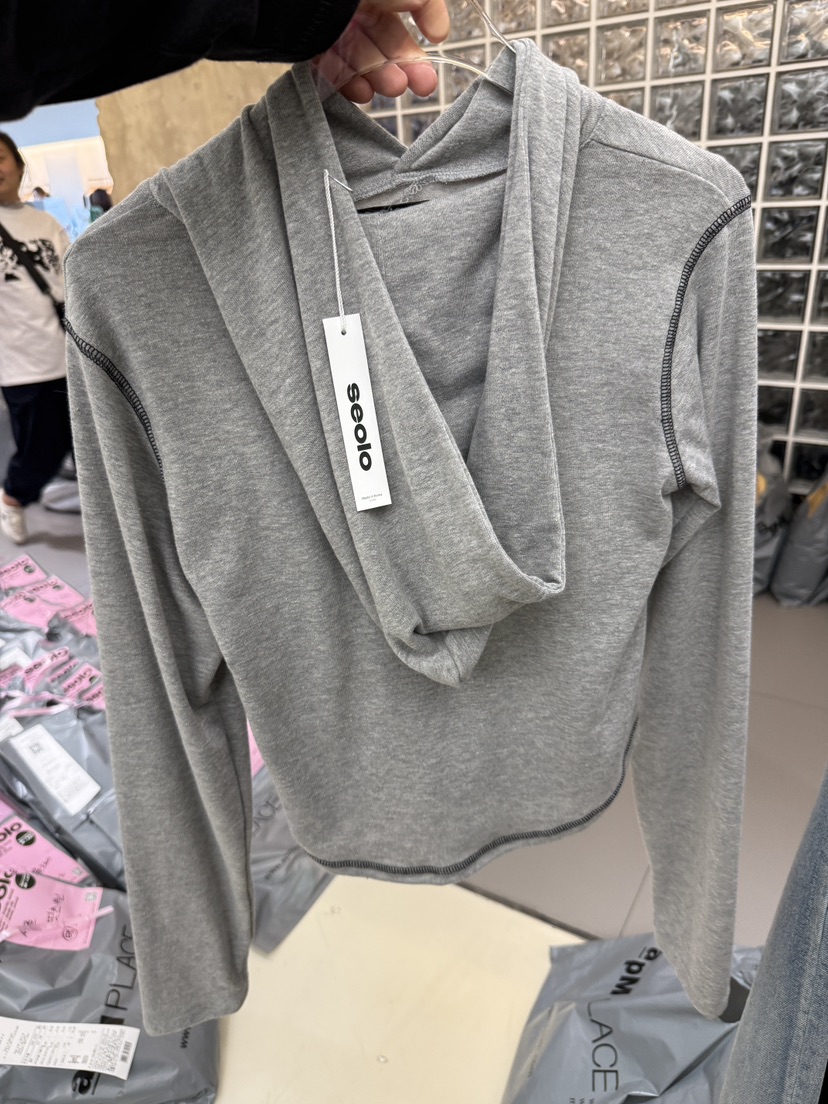 SEOLO韓國代購㊣女士新品人氣職業熱賣真品時尚衛衣保暖兜帽Seolo seoul衛衣