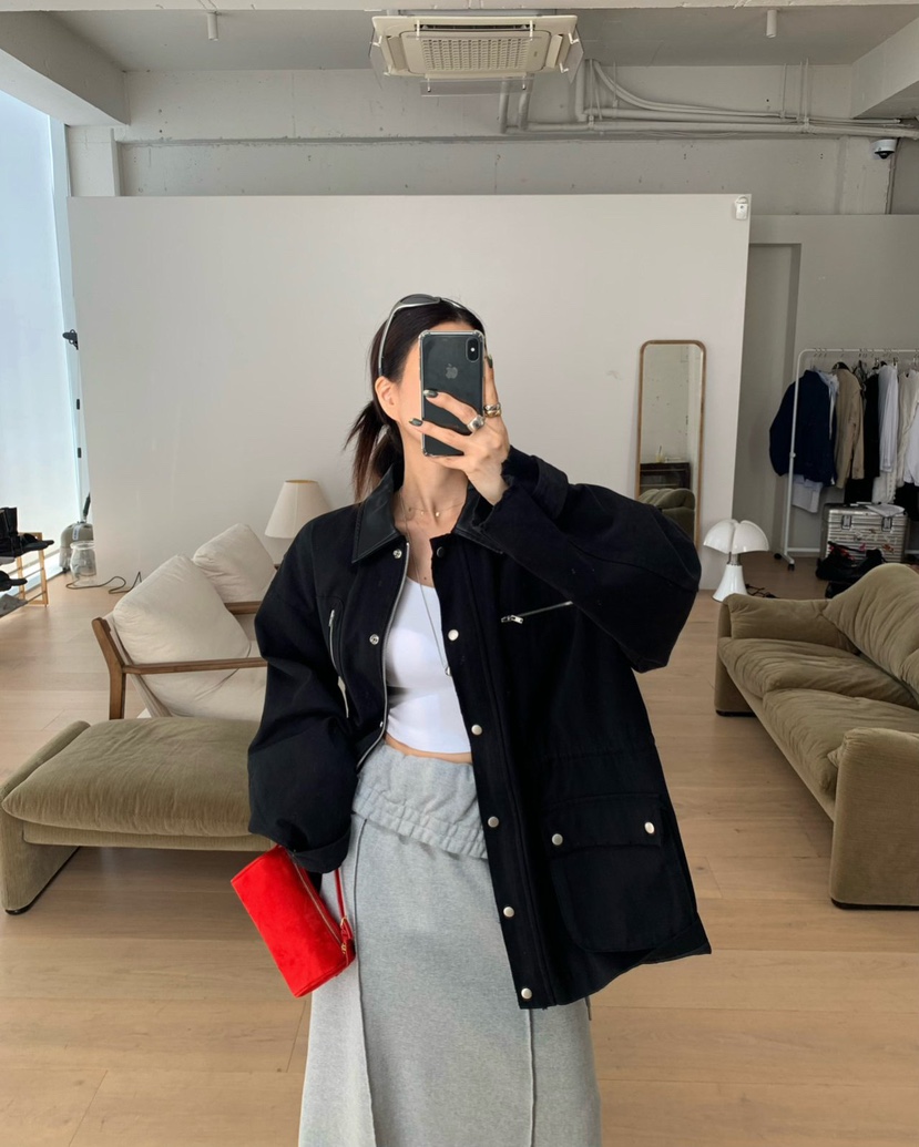 REVE CITE-L韓國直郵㊣女裝新品休閑真品25秋冬職業熱賣夾克REVE CITE夾克圖色3