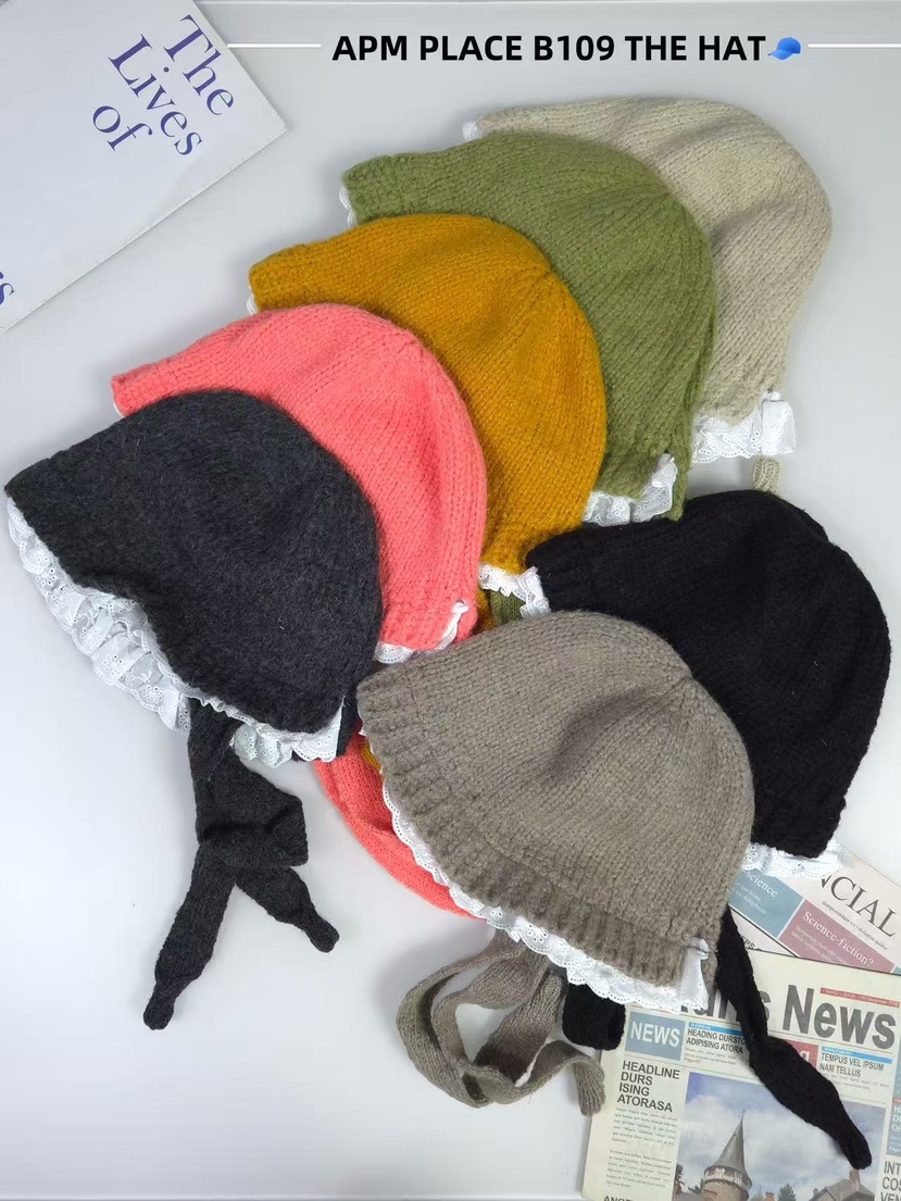 THE HAT-P韓國直郵㊣女裝新品25秋冬職業真品熱賣帽子蕾絲THE HAT帽子