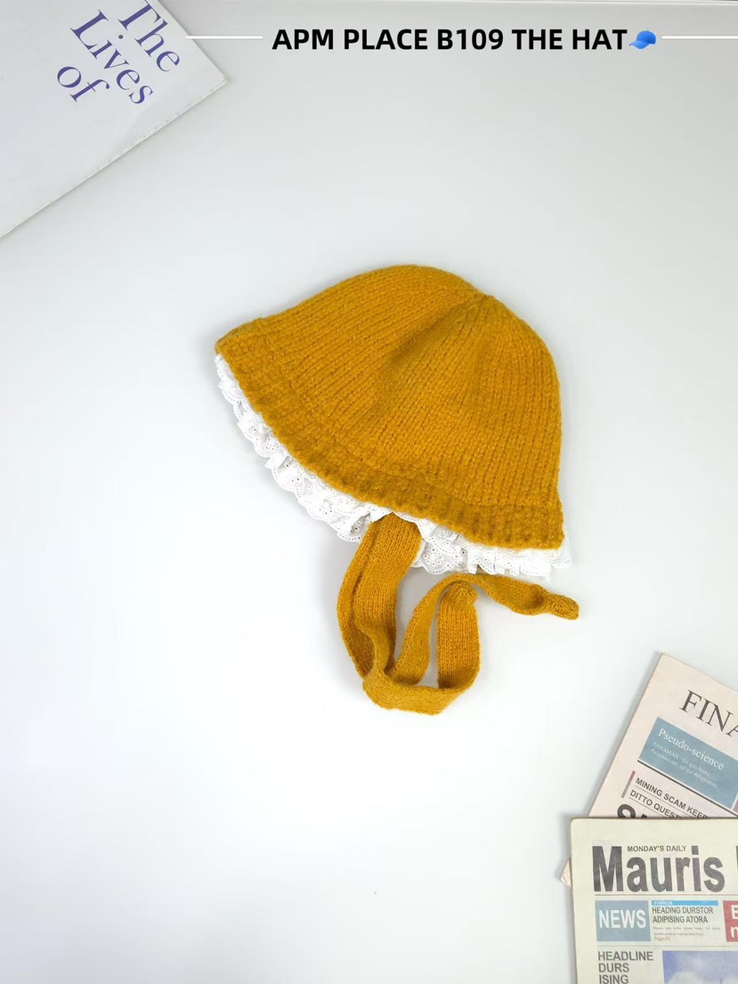 THE HAT-P韓國直郵㊣女裝新品25秋冬職業真品熱賣帽子蕾絲THE HAT帽子圖色1