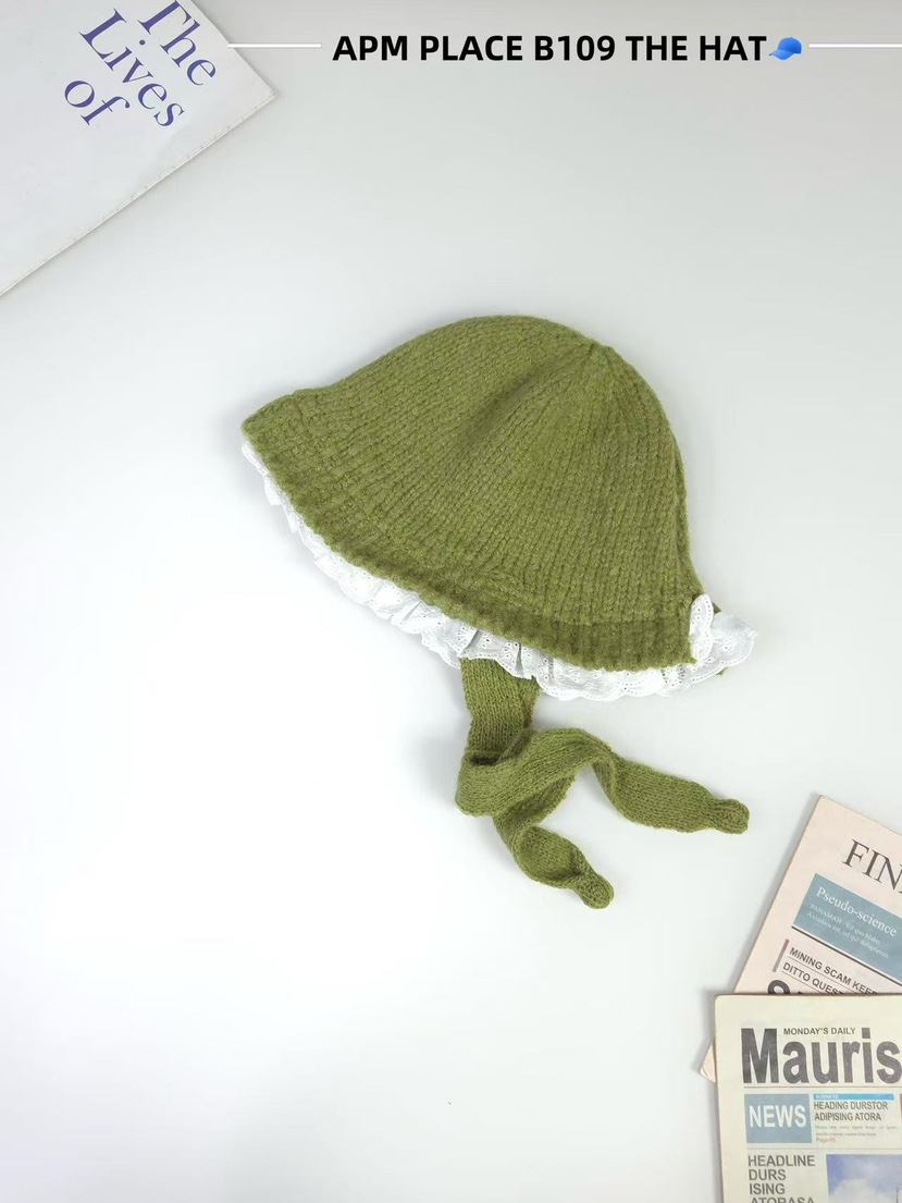 THE HAT-P韓國直郵㊣女裝新品25秋冬職業真品熱賣帽子蕾絲THE HAT帽子圖色2