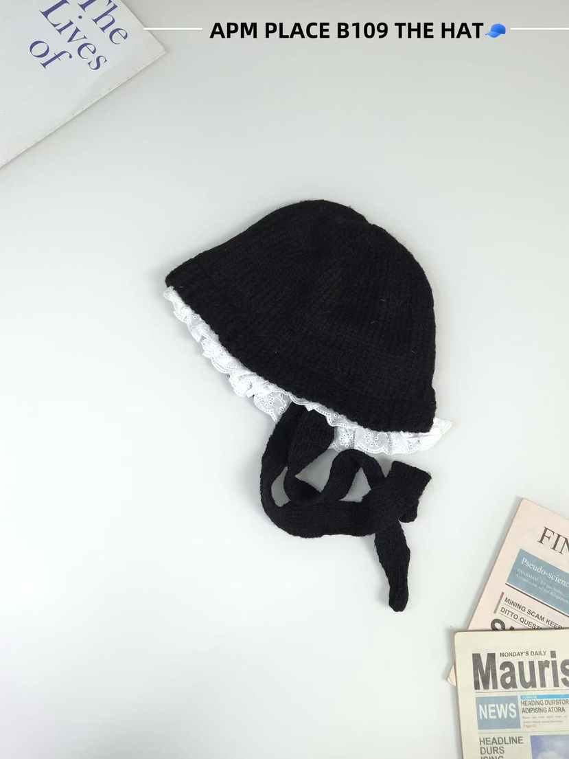 THE HAT-P韓國直郵㊣女裝新品25秋冬職業真品熱賣帽子蕾絲THE HAT帽子圖色6