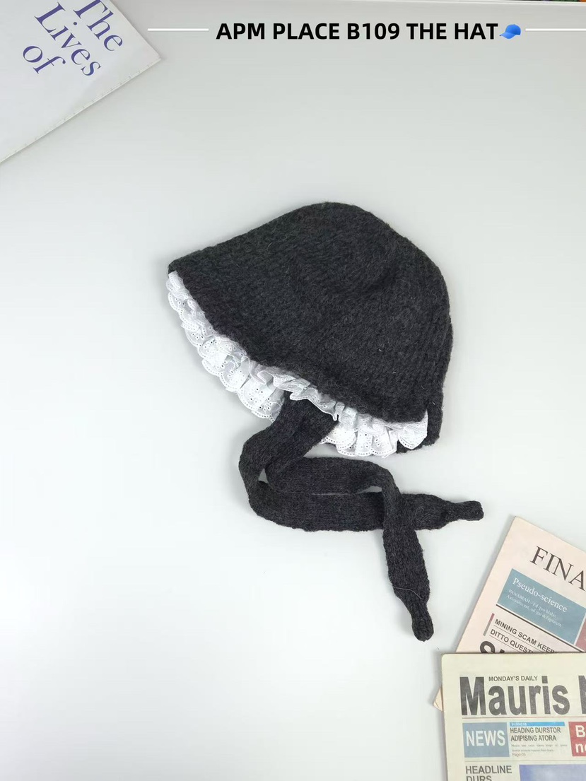 THE HAT-P韓國直郵㊣女裝新品25秋冬職業真品熱賣帽子蕾絲THE HAT帽子圖色7