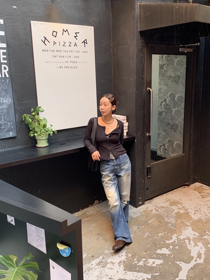 SUNDER MARKET韓國直郵㊣女裝新款人氣真品長袖T恤不含內搭SUNDER MARKET長袖T恤