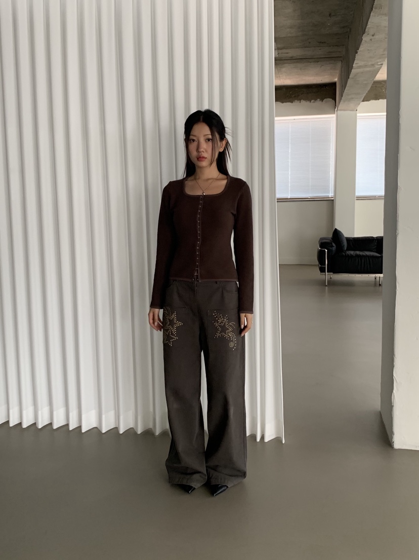 SUNDER MARKET韓國直郵㊣女裝新款人氣真品長袖T恤不含內搭SUNDER MARKET長袖T恤