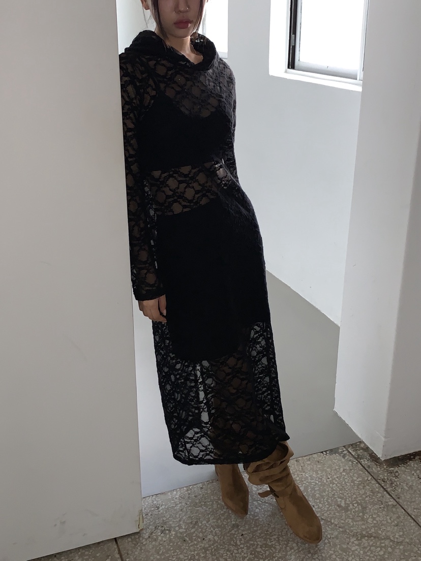 SUNDER MARKET東大門㊣實拍女士新款推薦25秋冬連衣裙不含腰帶SUNDER MARKET連衣裙