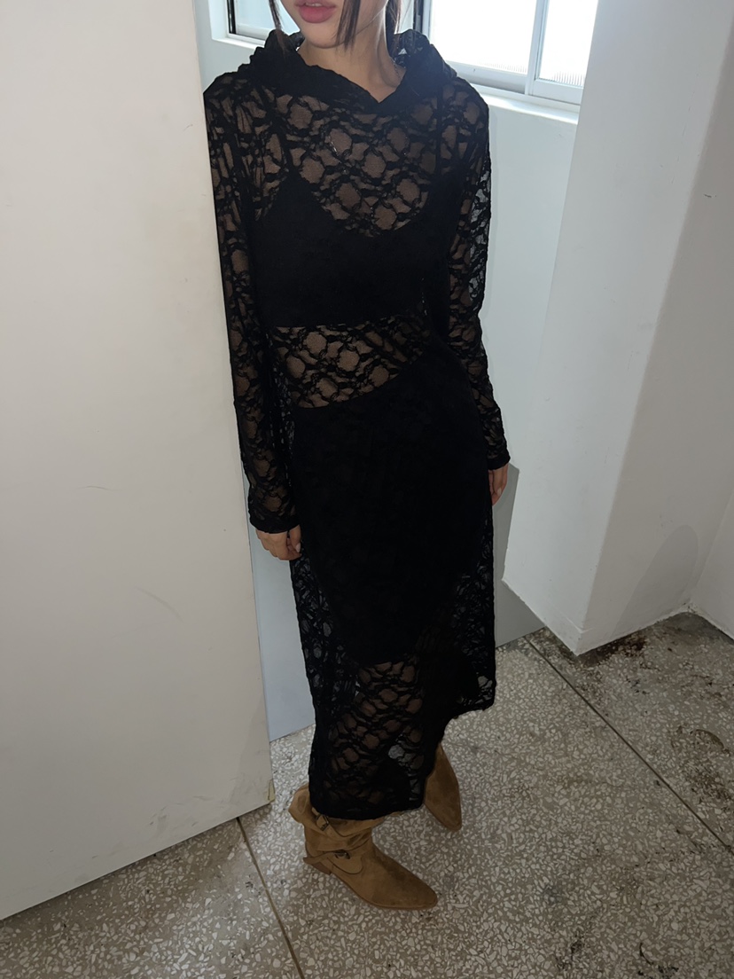 SUNDER MARKET東大門㊣實拍女士新款推薦25秋冬連衣裙不含腰帶SUNDER MARKET連衣裙