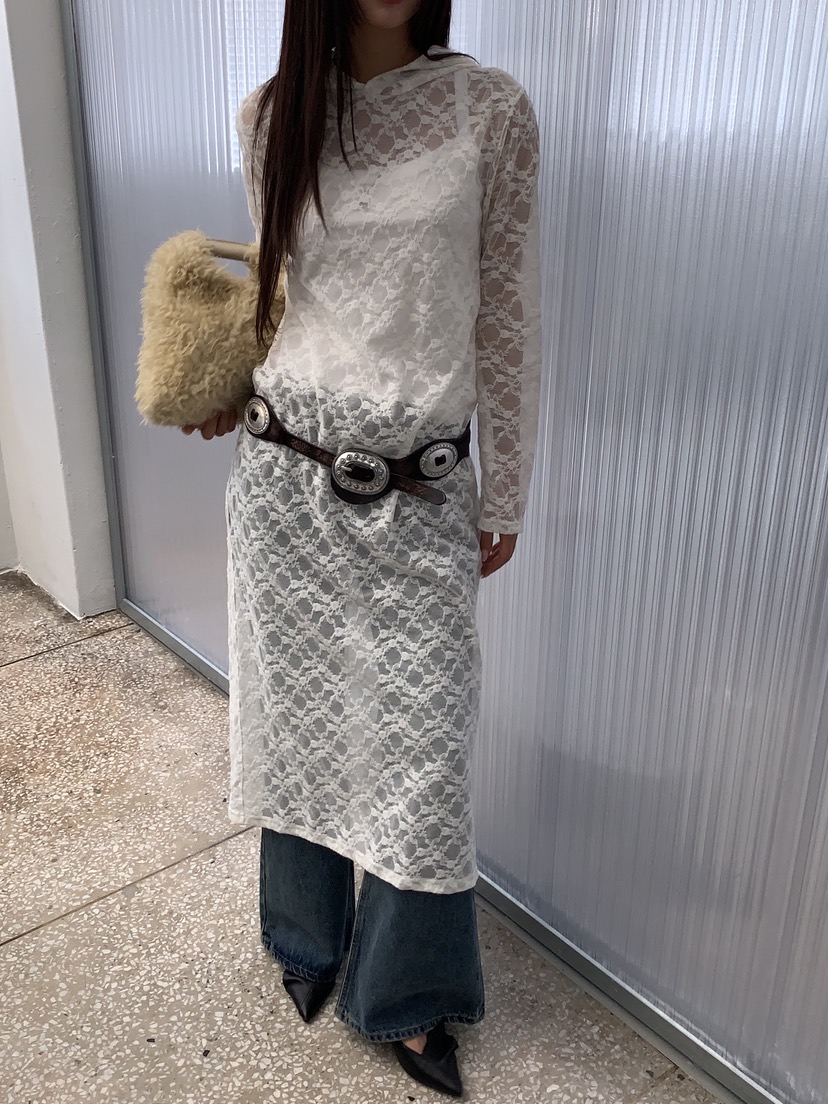SUNDER MARKET東大門㊣實拍女士新款推薦25秋冬連衣裙不含腰帶SUNDER MARKET連衣裙