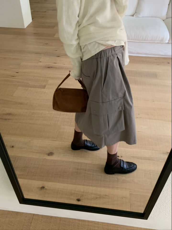 MARE韓國直郵㊣女士新款推薦真品時尚職業半身裙中短裙工裝MARE半身裙/中短裙
