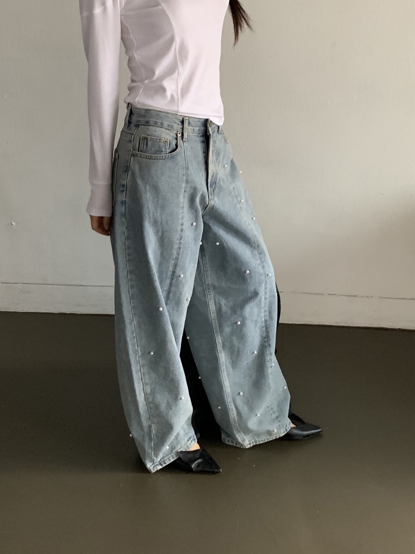 SUNDER MARKET東大門㊣代購女士新品熱賣休閑時尚推薦牛仔褲SUNDER MARKET牛仔褲