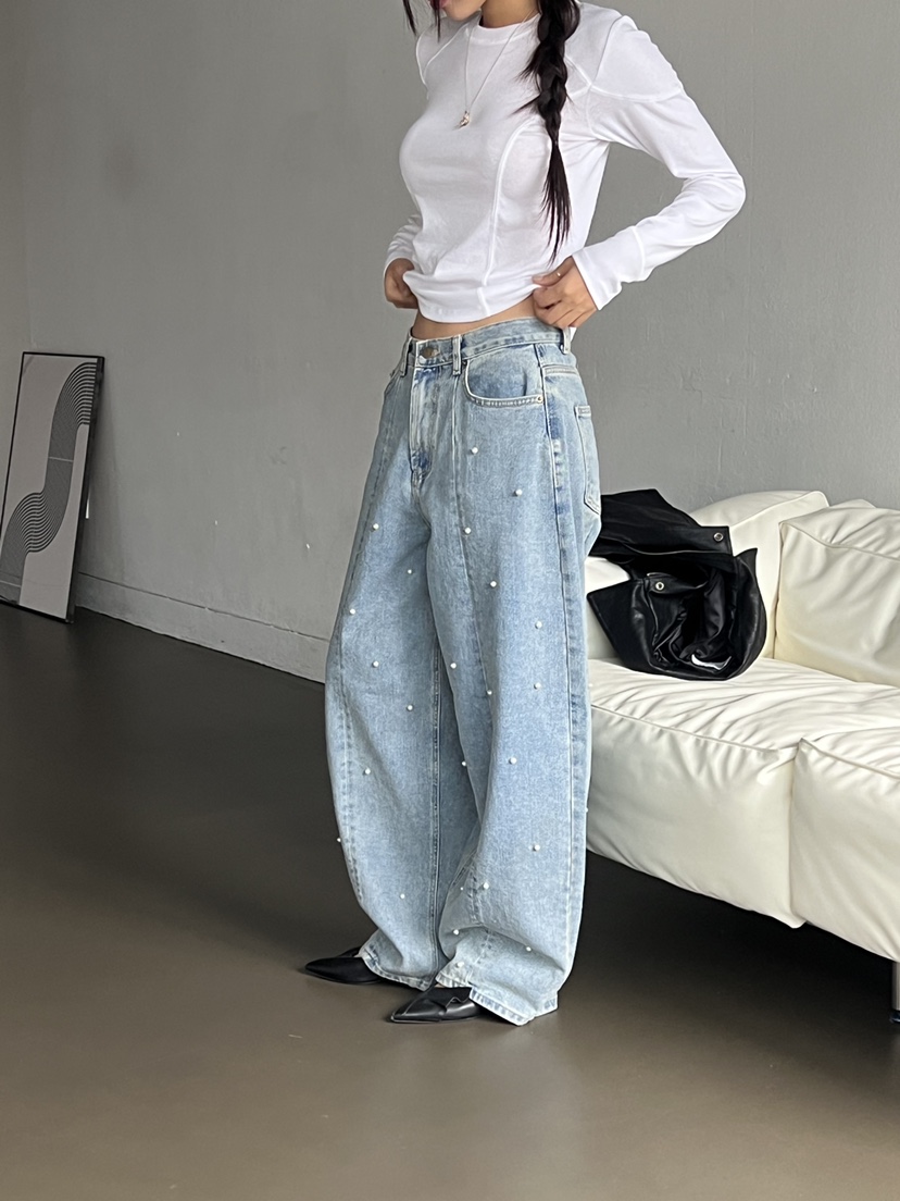 SUNDER MARKET東大門㊣代購女士新品熱賣休閑時尚推薦牛仔褲SUNDER MARKET牛仔褲