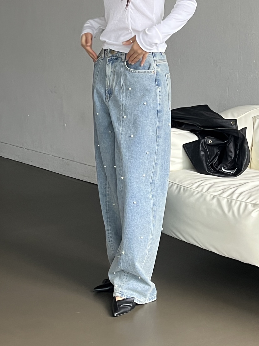 SUNDER MARKET東大門㊣代購女士新品熱賣休閑時尚推薦牛仔褲SUNDER MARKET牛仔褲