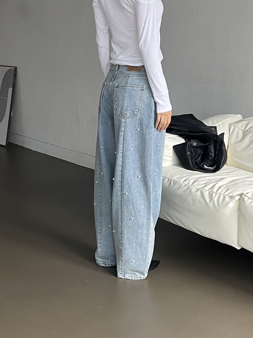 SUNDER MARKET東大門㊣代購女士新品熱賣休閑時尚推薦牛仔褲SUNDER MARKET牛仔褲