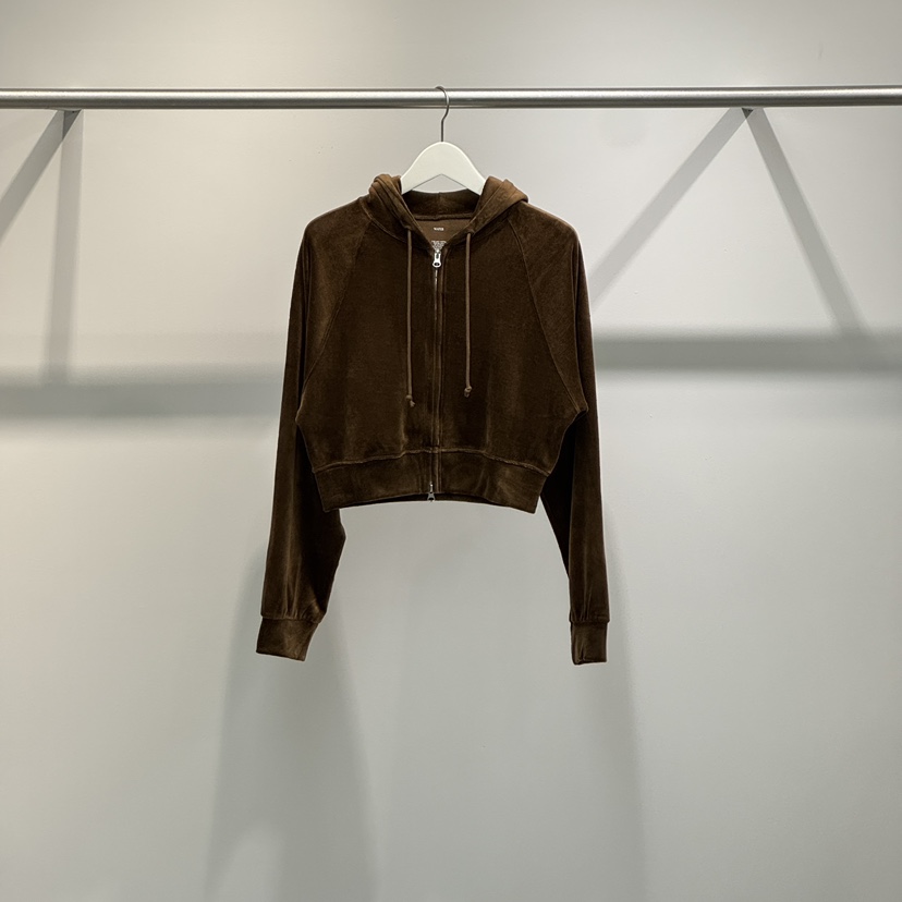 WATER/RIVER東大門㊣代購女士新品25秋冬衛衣天鵝絨連帽拉鏈WATER/RIVER衛衣圖色2