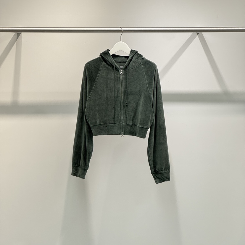 WATER/RIVER東大門㊣代購女士新品25秋冬衛衣天鵝絨連帽拉鏈WATER/RIVER衛衣圖色3