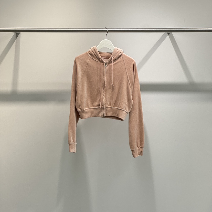WATER/RIVER東大門㊣代購女士新品25秋冬衛衣天鵝絨連帽拉鏈WATER/RIVER衛衣圖色5