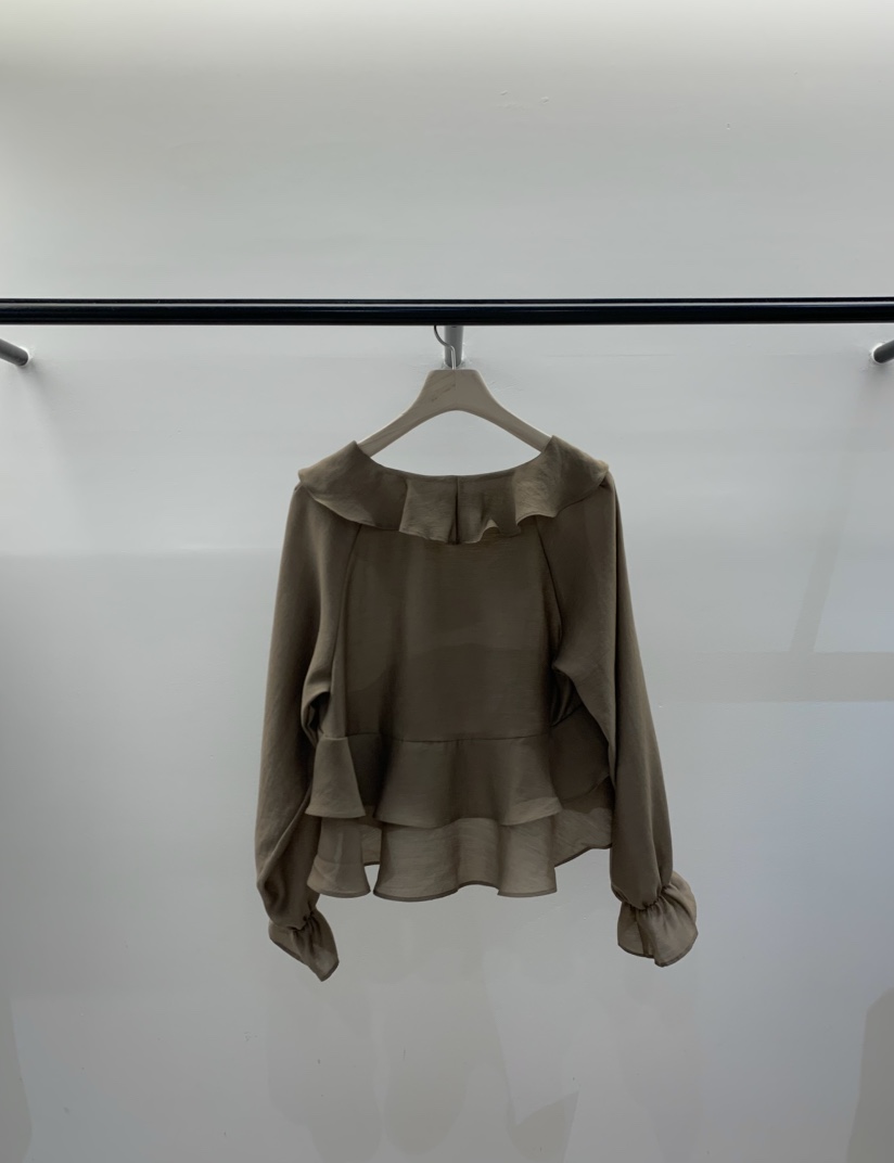 LA CREME東大門㊣直郵女士新品真品25秋冬人氣休閑襯衫蕾絲衫LA CREME襯衫/蕾絲衫