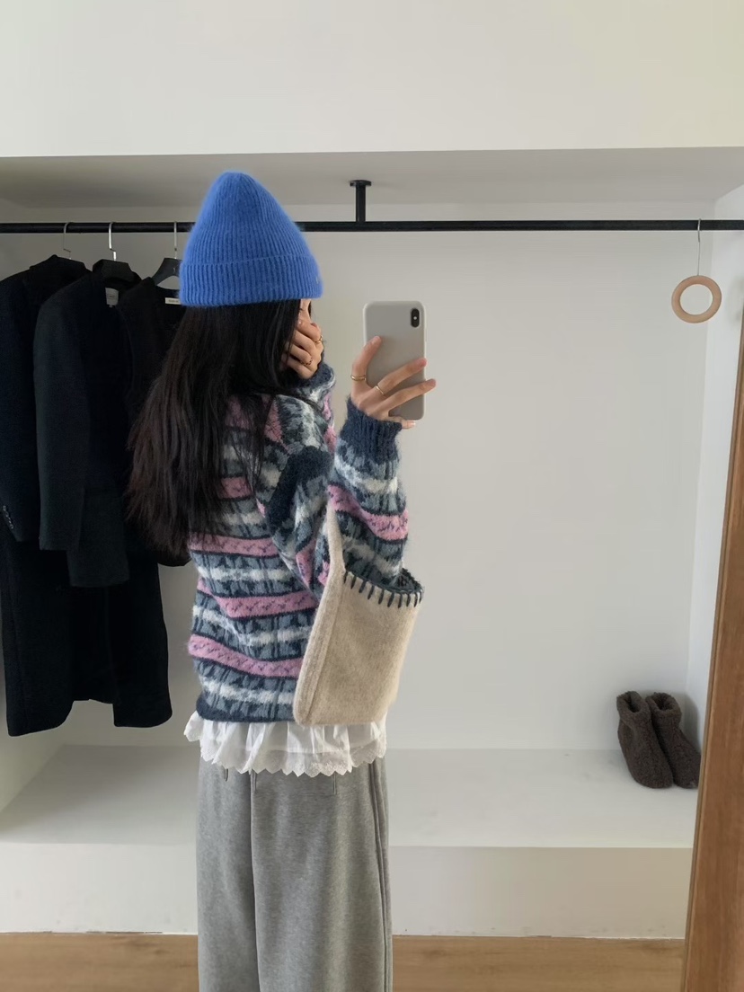 KSUBI韓國代購㊣女裝新款休閑熱賣25秋冬推薦職業人氣毛衣羊毛KSUBI毛衣