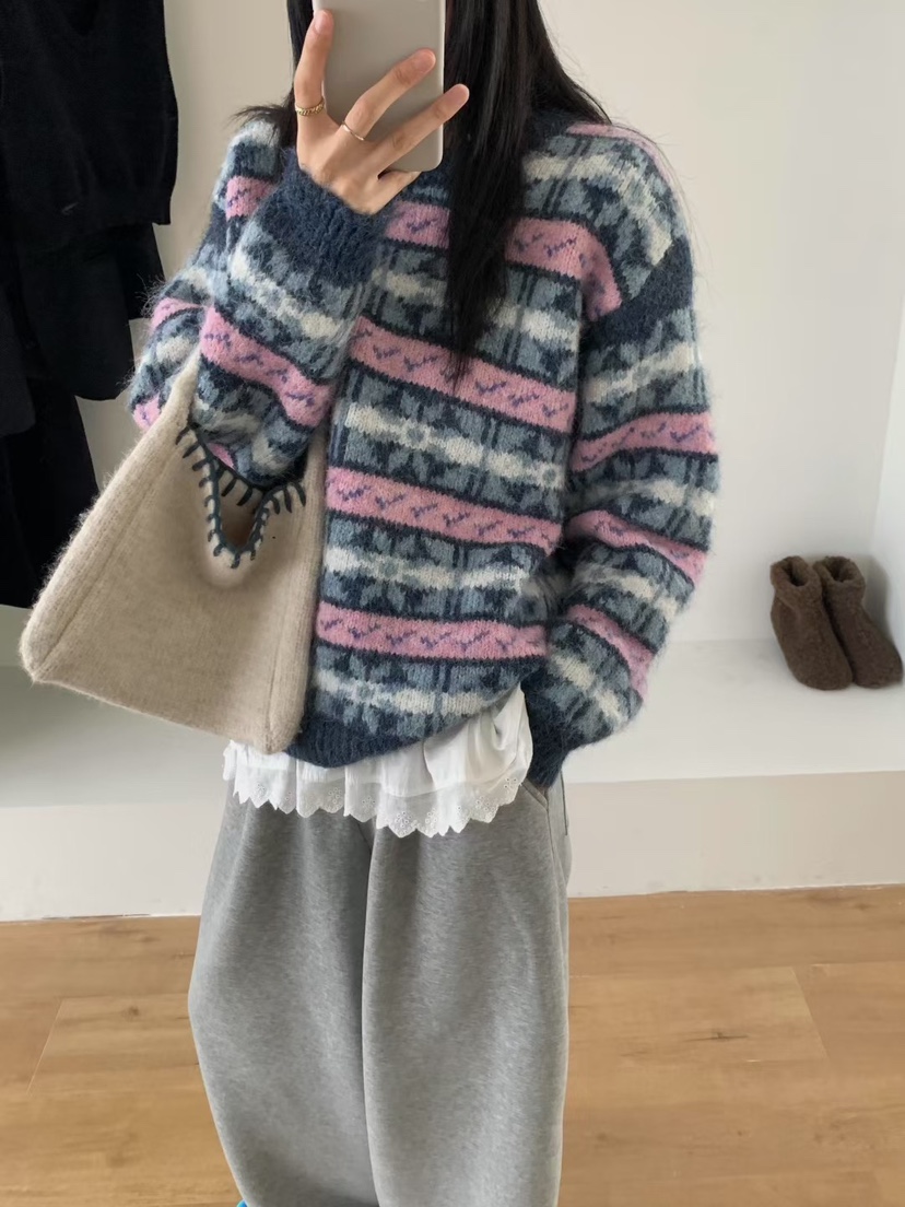 KSUBI韓國代購㊣女裝新款休閑熱賣25秋冬推薦職業人氣毛衣羊毛KSUBI毛衣
