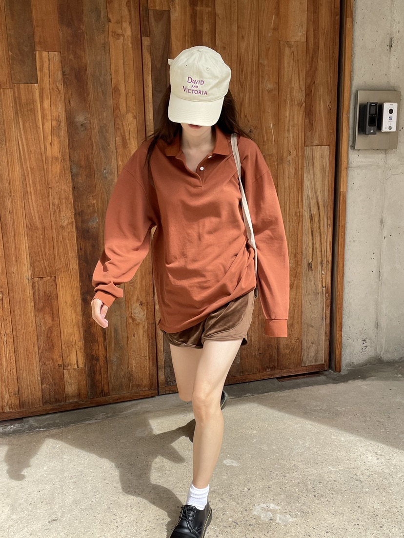 WATER/RIVER韓國直郵㊣女裝新款25秋冬熱賣真品職業長袖T恤WATER/RIVER長袖T恤