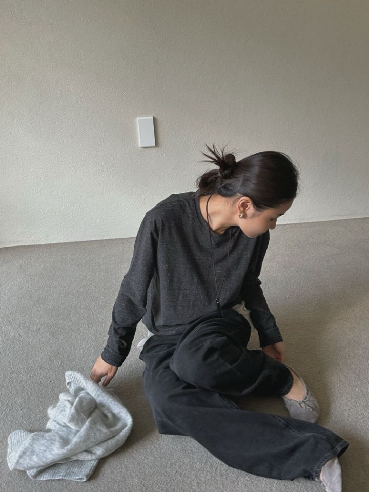 MARE韓國代購㊣女裝新款推薦25秋冬時尚真品人氣職業長袖T恤MARE長袖T恤
