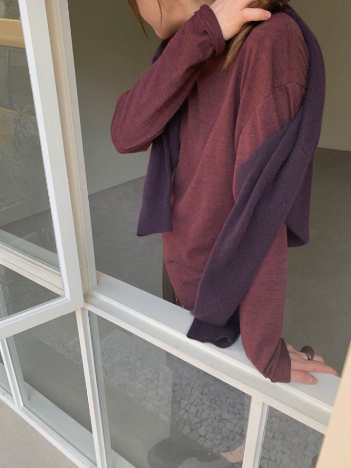 MARE韓國代購㊣女裝新款推薦25秋冬時尚真品人氣職業長袖T恤MARE長袖T恤