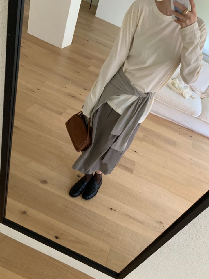 MARE韓國代購㊣女裝新款推薦25秋冬時尚真品人氣職業長袖T恤MARE長袖T恤圖色2