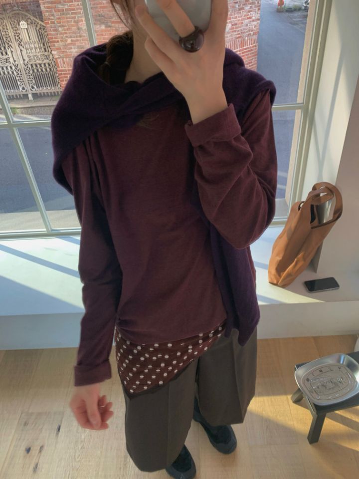 MARE韓國代購㊣女裝新款推薦25秋冬時尚真品人氣職業長袖T恤MARE長袖T恤圖色3
