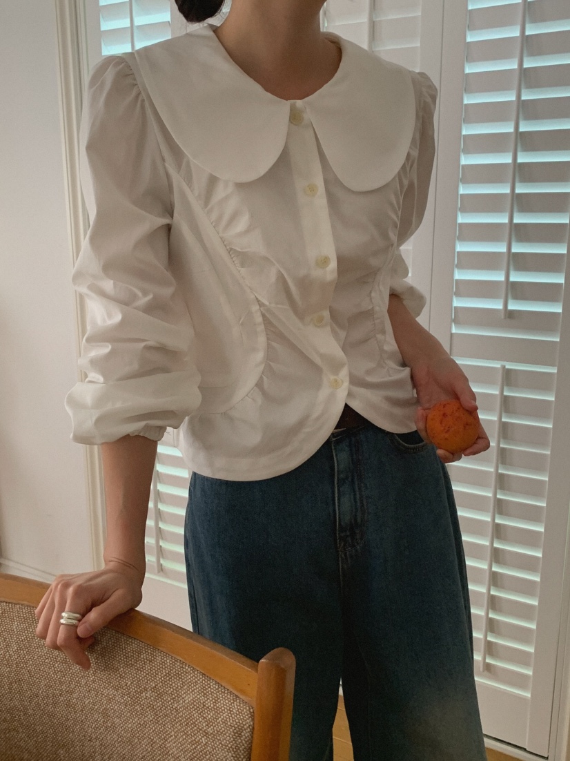 MOSMOS東大門㊣代購女士新品時尚職業人氣25秋冬襯衫蕾絲衫MOSMOS襯衫/蕾絲衫