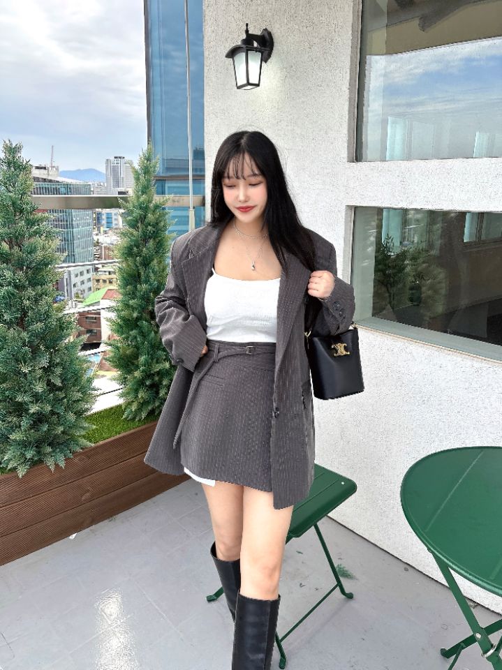 mars東大門㊣實拍女裝新款時尚休閑熱賣真品25秋冬短裙含腰帶mars短裙