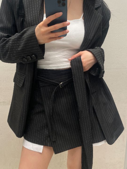 mars東大門㊣實拍女裝新款時尚休閑熱賣真品25秋冬短裙含腰帶mars短裙